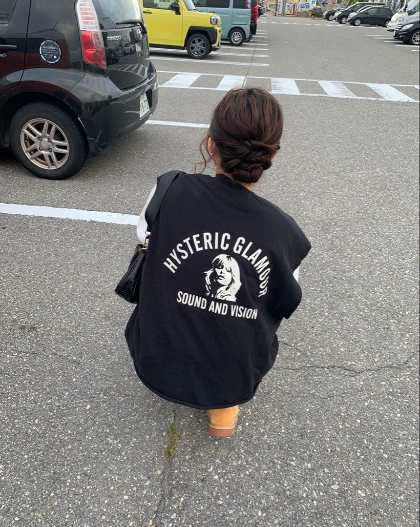 HYSTERIC GLAMOUR オーバーサイズTシャツ ブラック ベスト