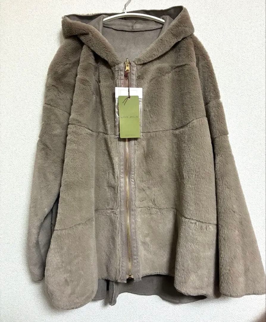 新品タグ付きファー×ムートン　リバーシブルジャケット 2wayコート　オンワード