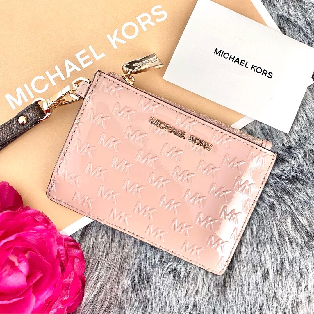 新品　正規品☆MICHAEL KORS ピンク エナメル レザー ケース