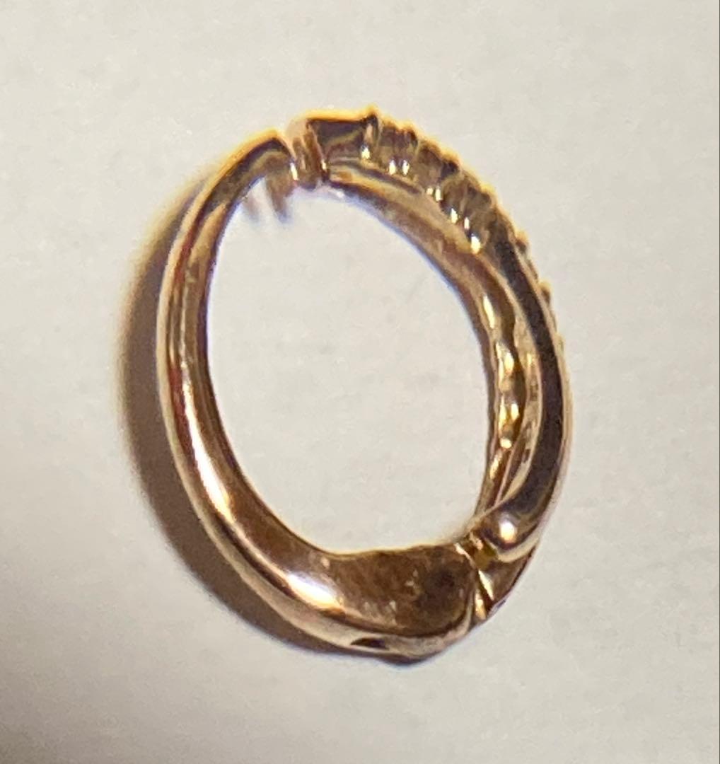 K18PG ダイヤモンド 0.03 フープ 中折れ イヤリング イヤーカフ