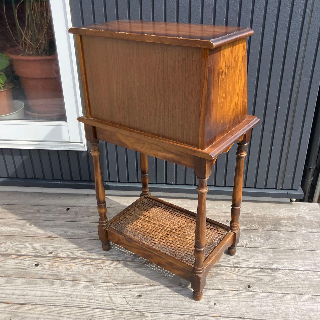 昭和レトロ カリモク コロニアル 木製 ライティングビューロ サイドボード