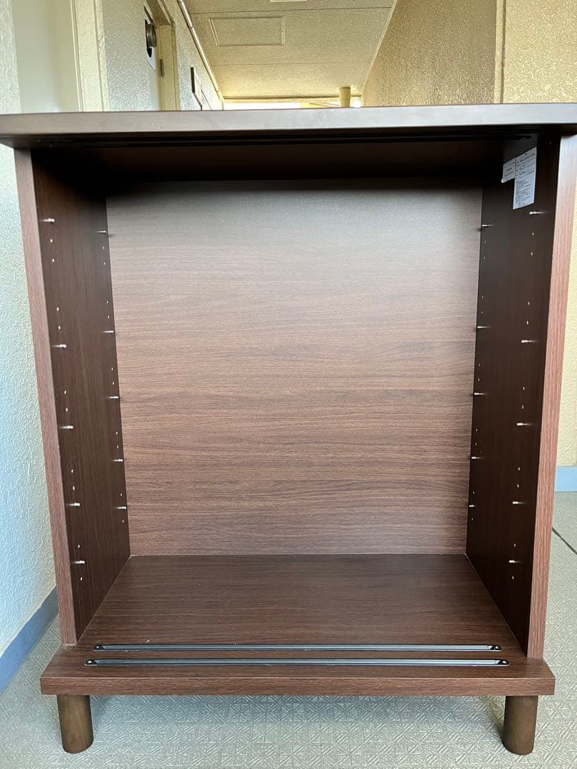 ニトリ　シューズボックス　80cm幅　ブラウン　靴箱　棚　茶色　モミジ