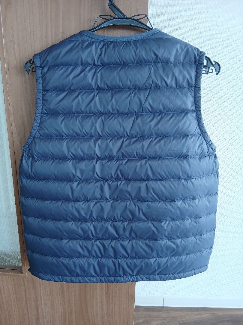 美品　ダントン　インナーダウンベスト　ネイビー　34