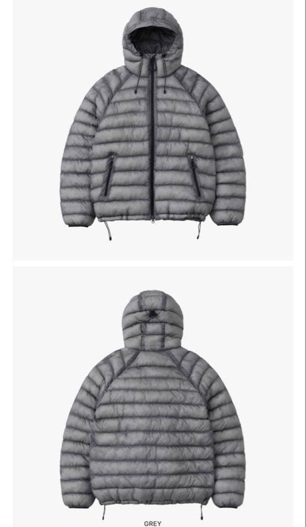 SUARE スアレ　ライトシアシェルダウンジャケット グレー