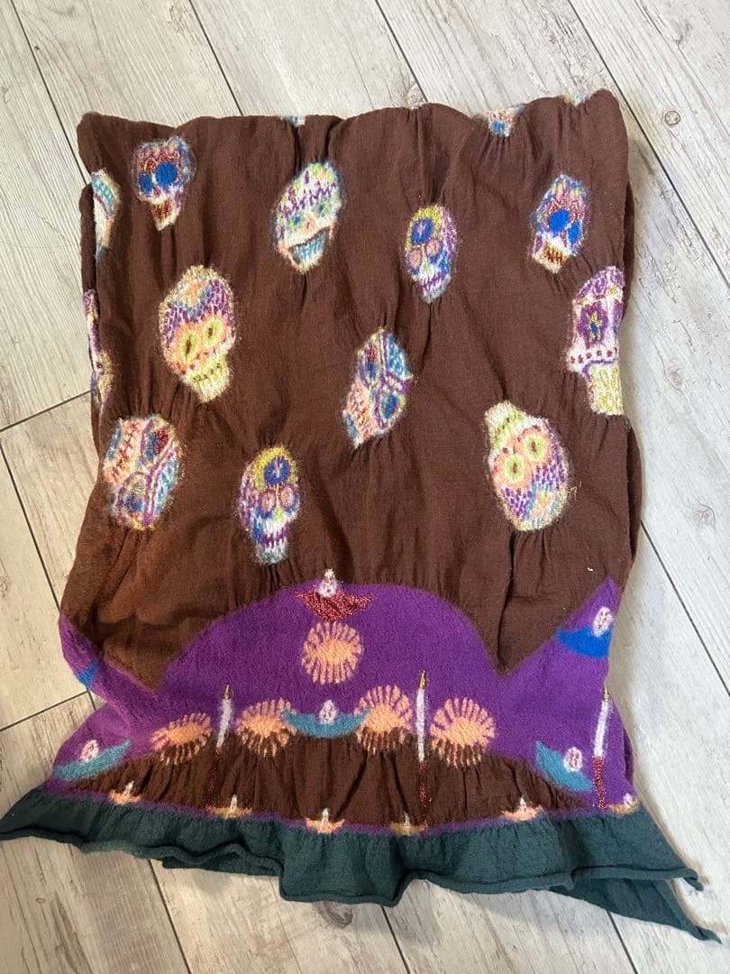 KAPITAL スカル・髑髏モチーフ総柄ストール・マフラー