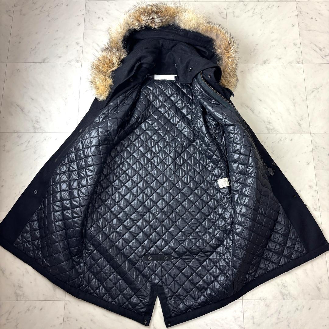 マーカ marka 中綿 S モッズコート ウール コヨーテ ファー 1 黒