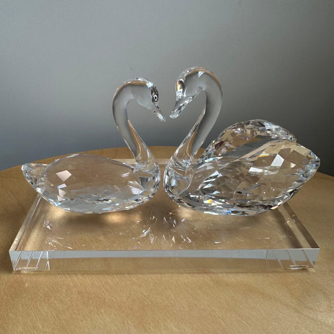 スワロフスキー ペアスワン 台付き 美品
