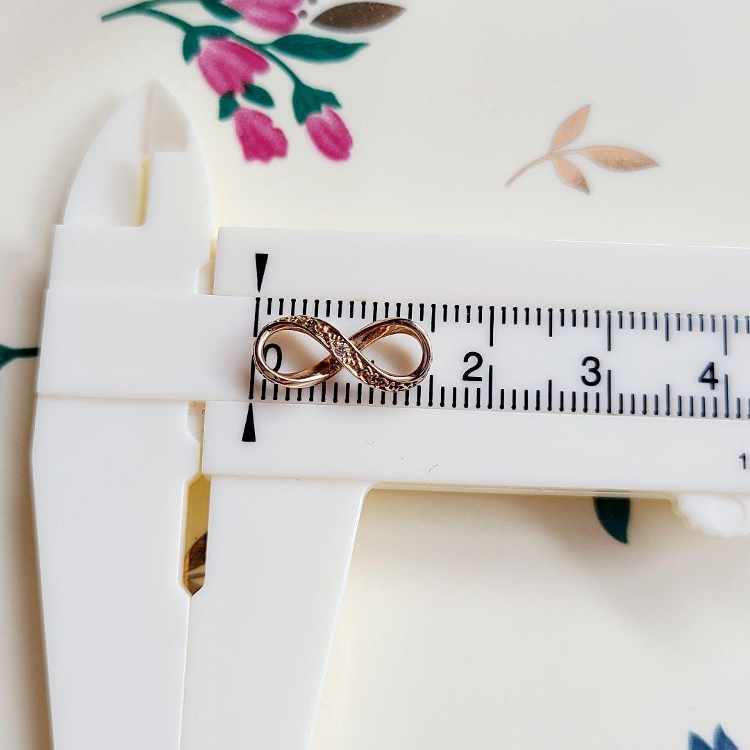 agete　アガット　K10　インフィニティ&リボン　チャーム　鏡リュウジ