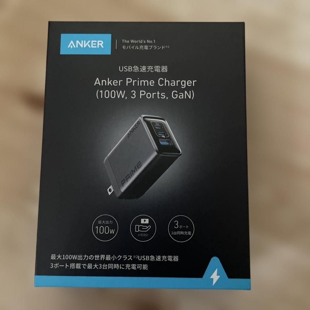 Anker Prime Charger（100W,3ports,GaN）