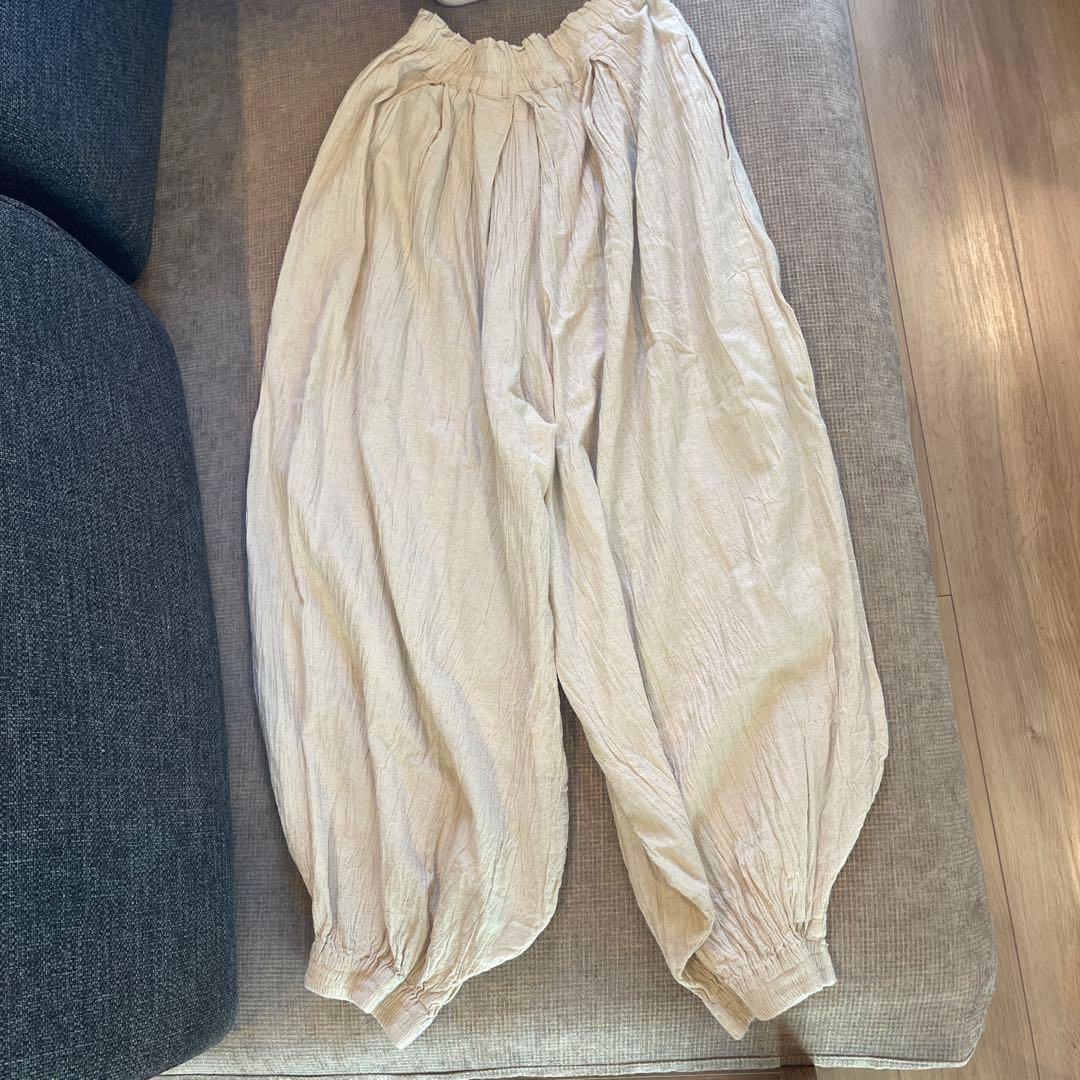ヂェン先生の日常着　バルーンパンツ/ アイボリー