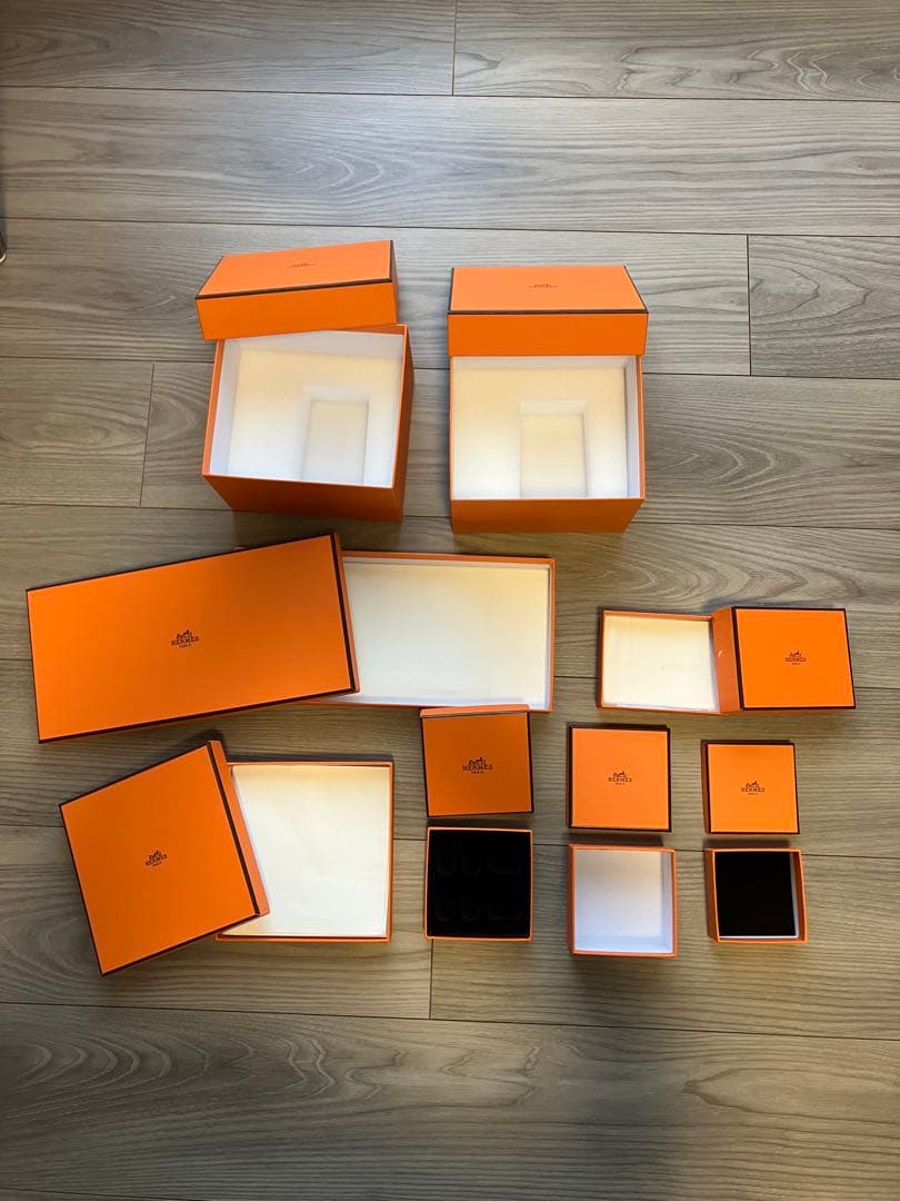 【17個セット】Hermes エルメス オレンジボックス 空箱 一部傷汚れあり