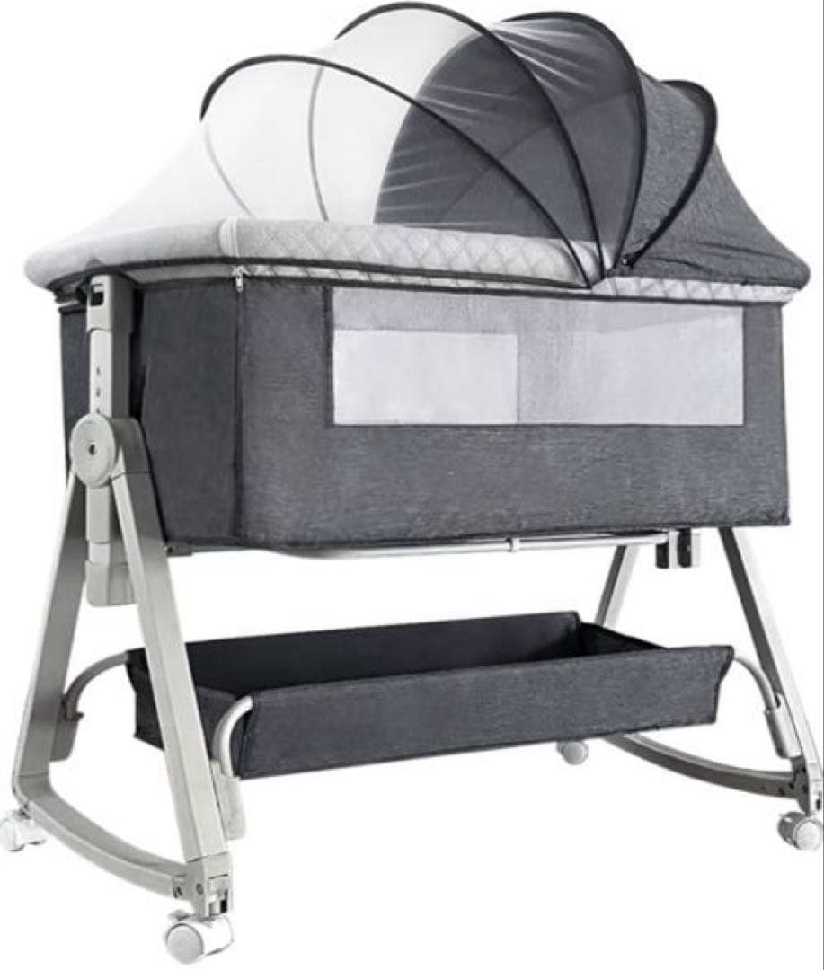 ❤️新品❤️ベビーベッド 高さ6段調節 睡吐防止 軽量 幼児 新生児用 睡吐防止