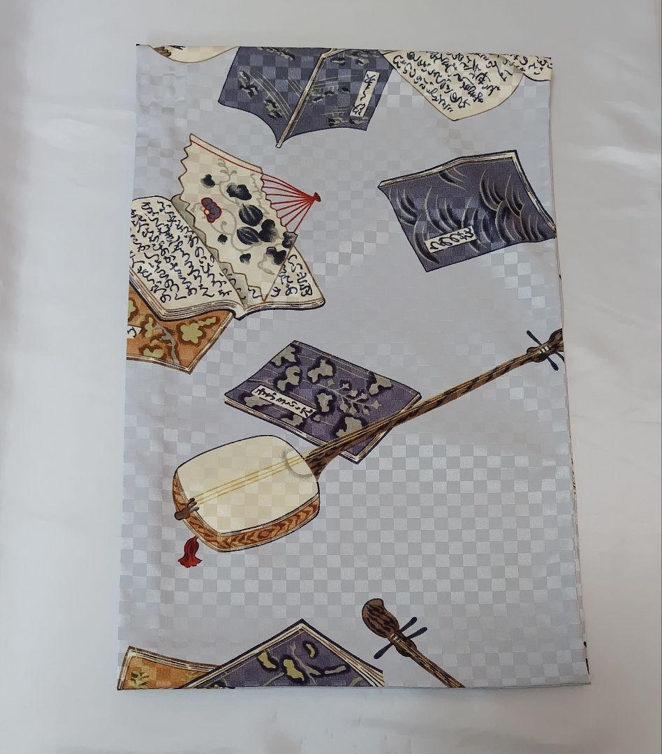 フラミンゴ　三味線柄　替え袖