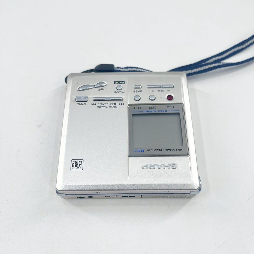 SHARP MD-MT831-S MDレコーダー 完動品 ポータブルMD 動作品