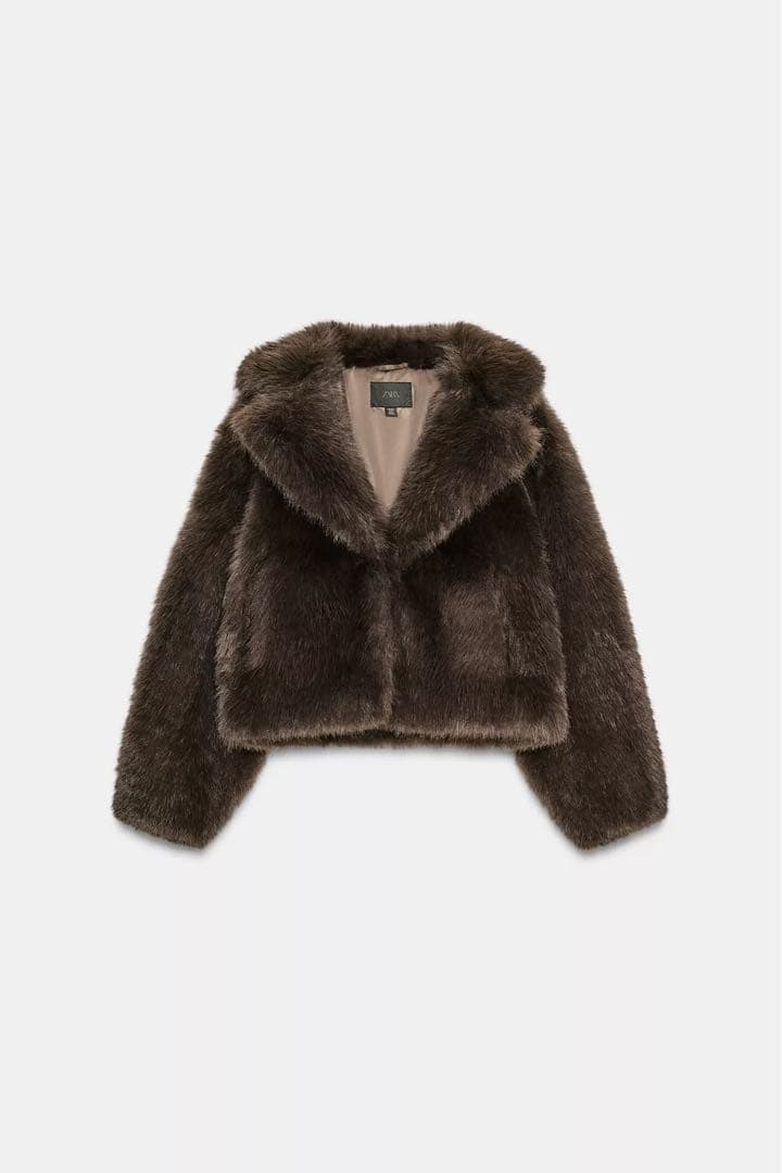 新品 タグ付き ZARA 完売品 ショートフェイクファーコート XS