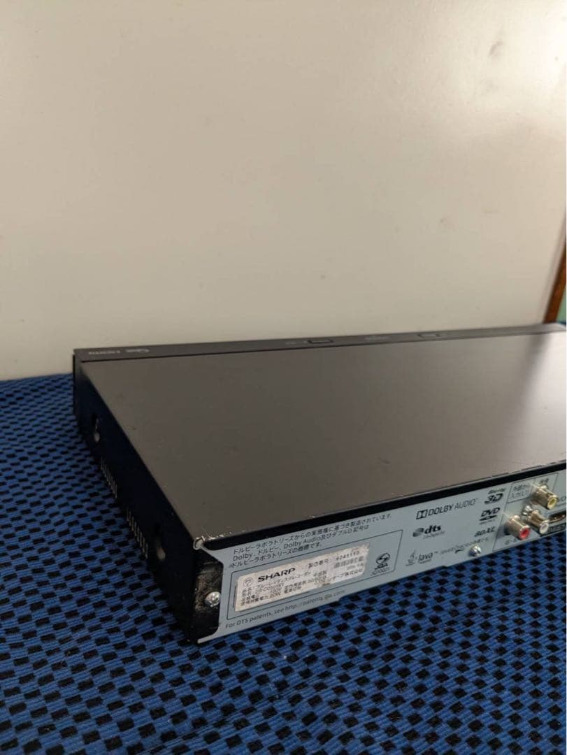 SHARPブラック ブルーレイレコーダー
