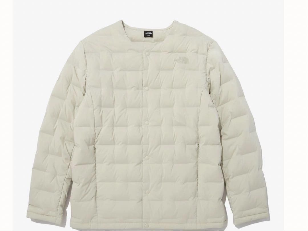 新品⭐️ノースフェイス　チューブダウンカーディガン　ベージュXL 韓国限定