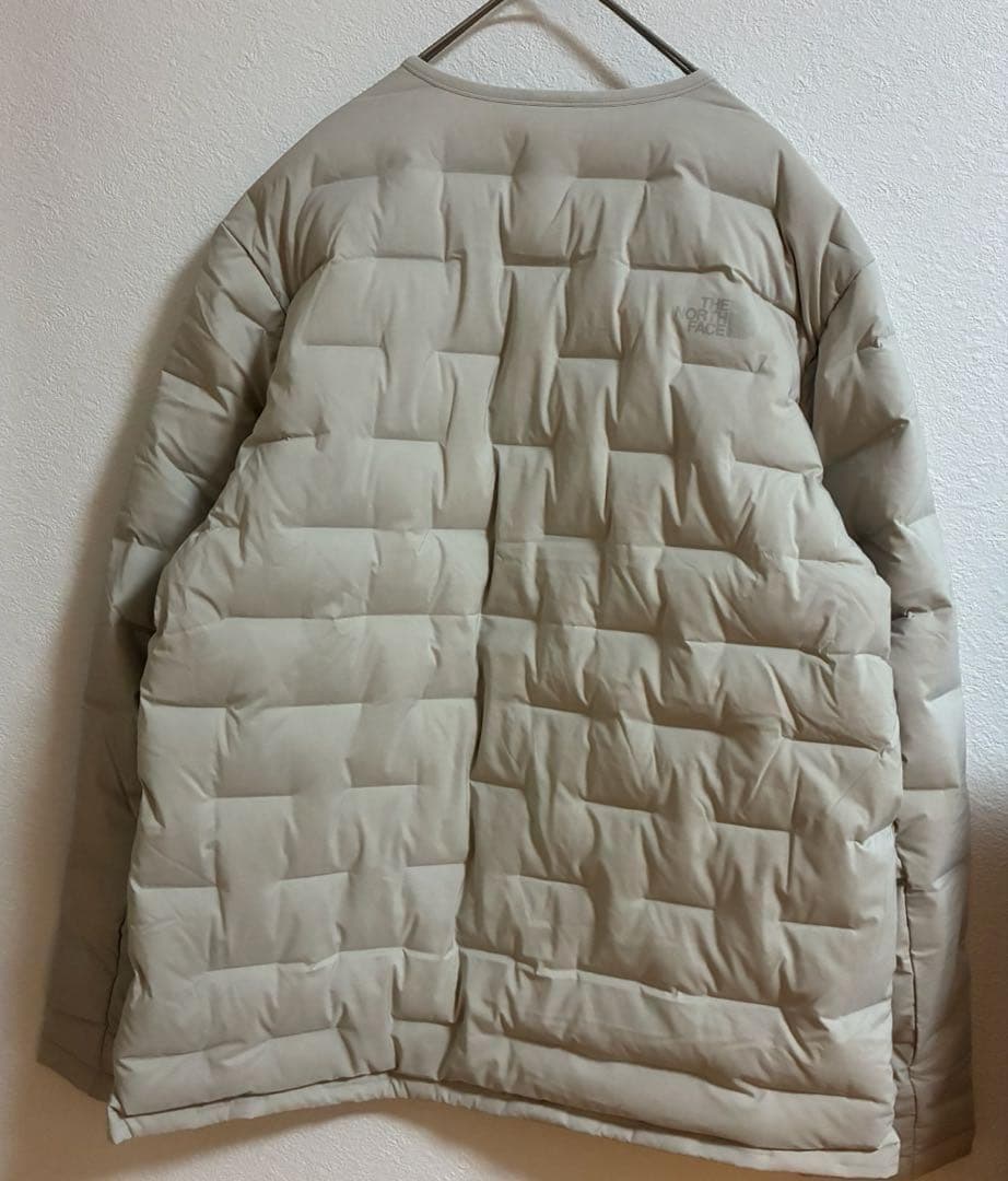 新品⭐️ノースフェイス　チューブダウンカーディガン　ベージュXL 韓国限定