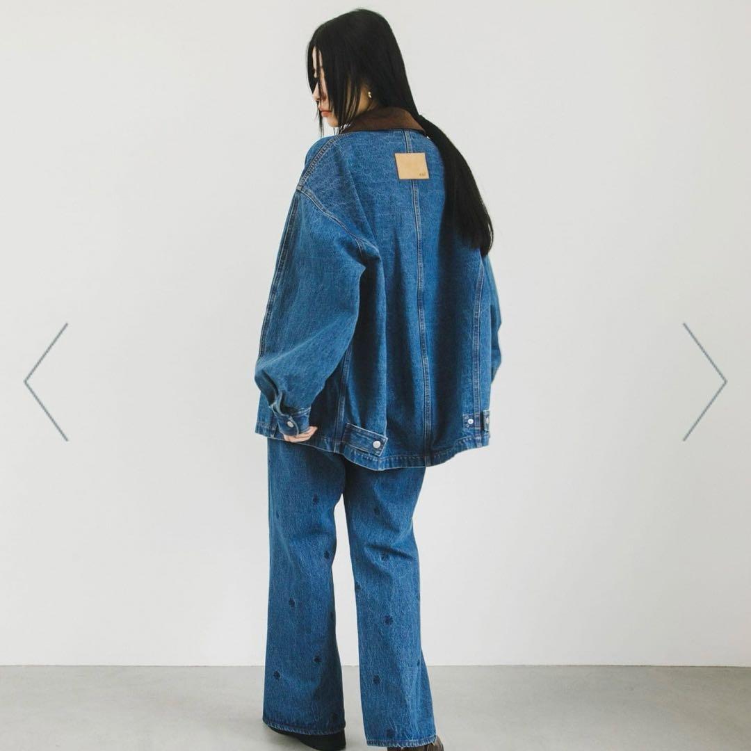 KBF 2WAYカラーデニムブルゾン L.BLUE