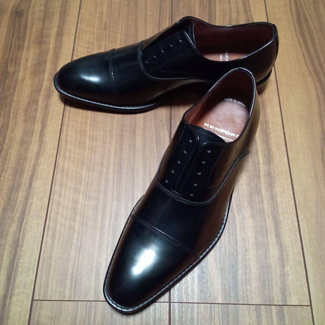 KENFORD 黒 レザー プレーンシューズ