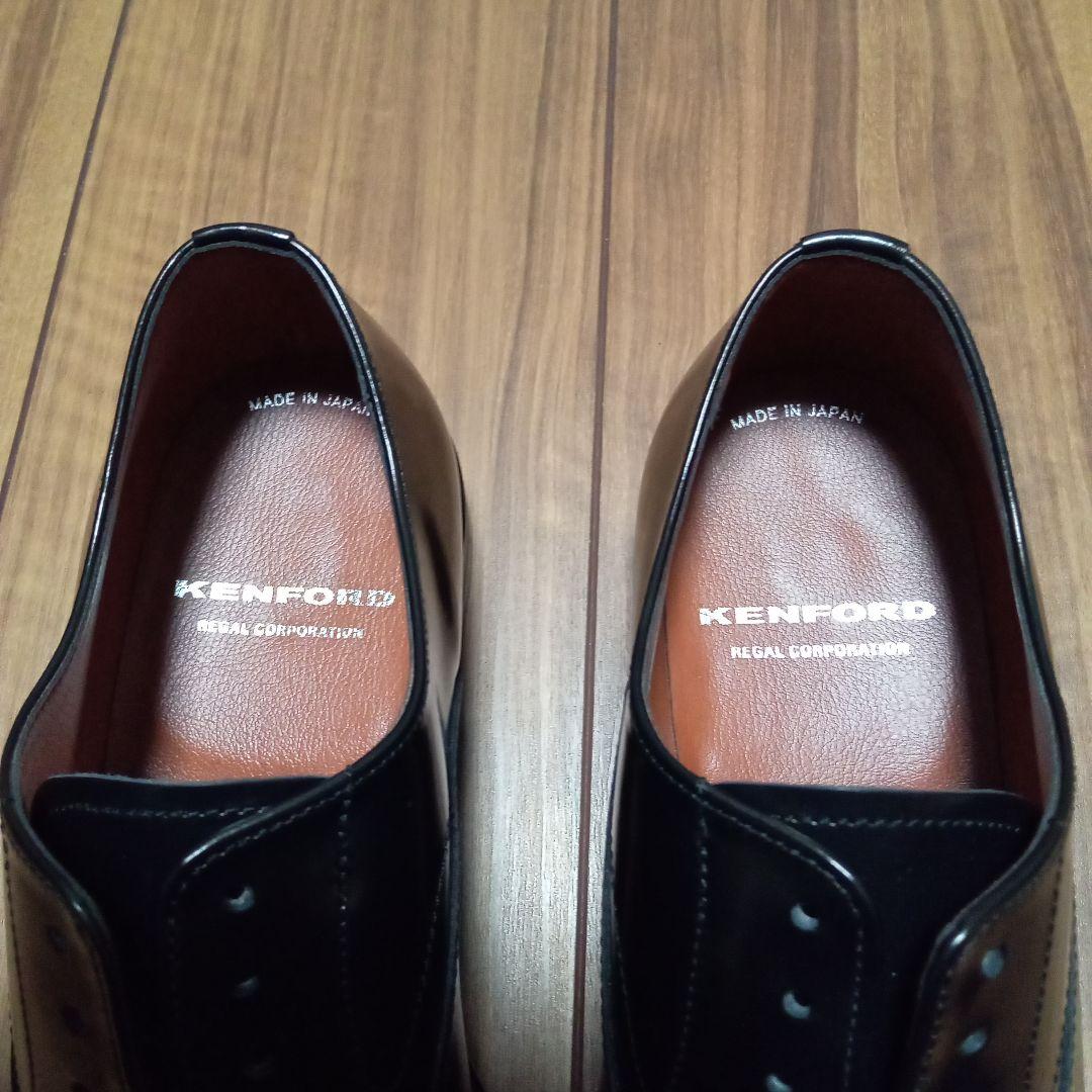KENFORD 黒 レザー プレーンシューズ