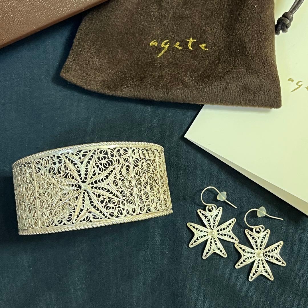 Agete バングル&ピアス セット
