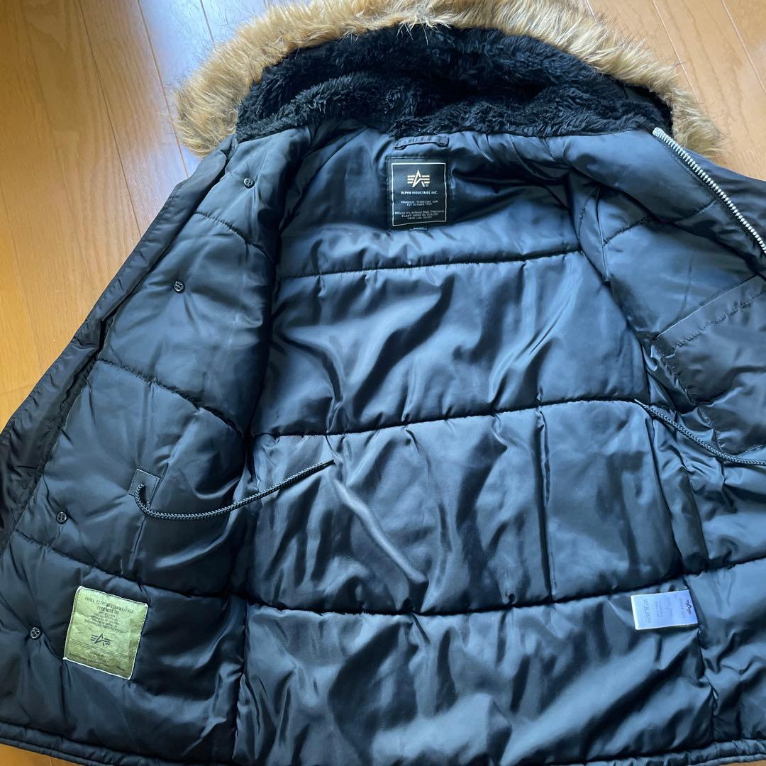 ALPHA INDUSTRIES ブラックミリタリージャケット 　N-3B