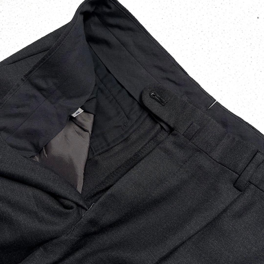 美品 ビームスエフ 最高級仕立て スーツ セットアップ チャコールグレー 46