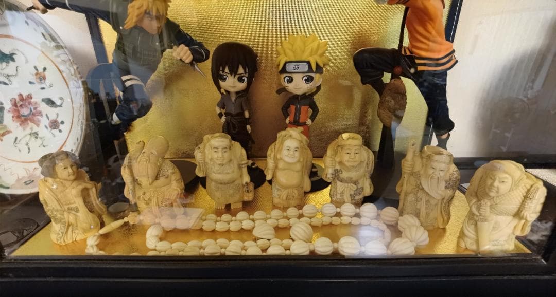 七福神 象牙调 在銘 古美術 骨董 根付