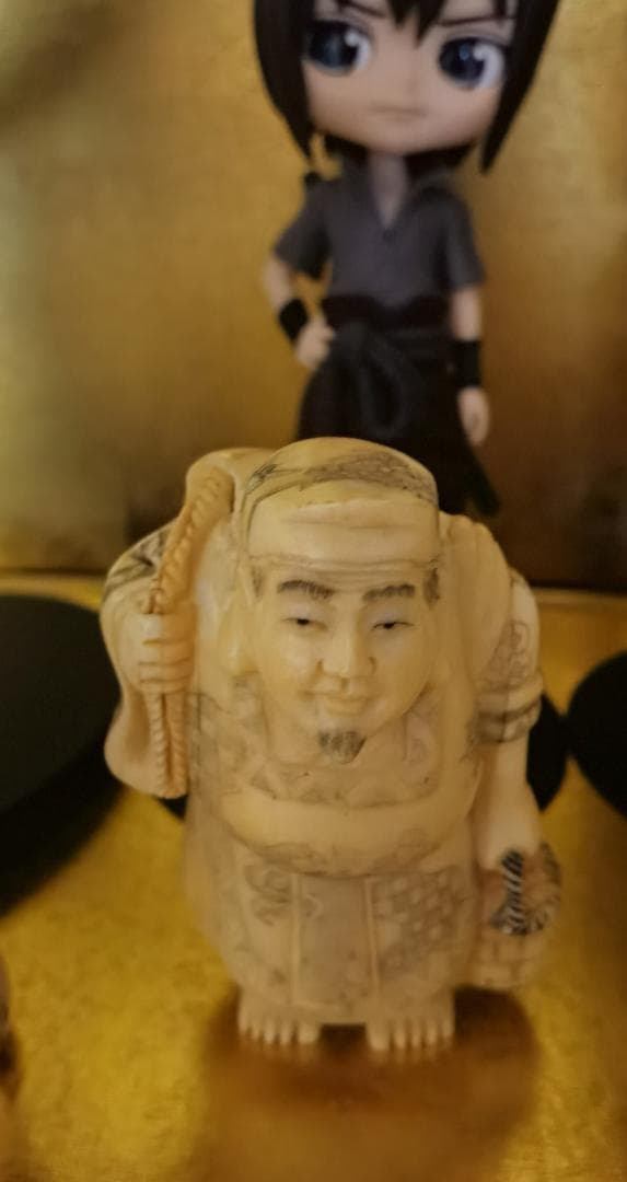 七福神 象牙调 在銘 古美術 骨董 根付