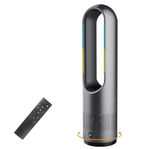 セラミックヒーター タワーファン ファンヒーター スリム扇風機【冷暖両用＆羽根*