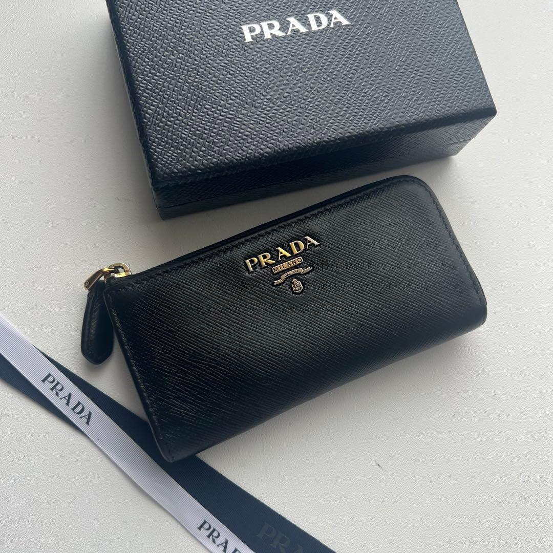 310 美品 PRADA プラダ 小銭入れ 財布 L字ファスナー