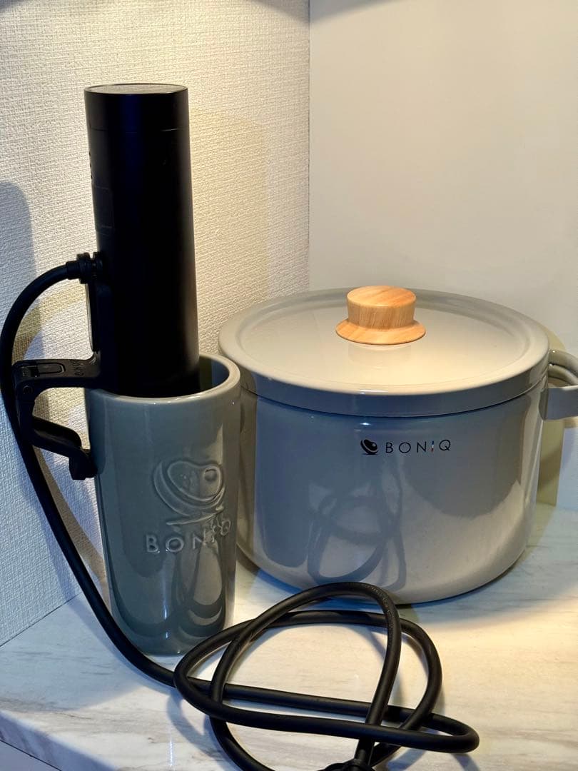 【美品】BONIQ 2.0 ボニーク ブラック、スタンド、ホーロー鍋セット