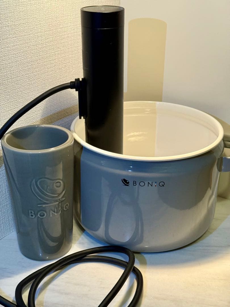 【美品】BONIQ 2.0 ボニーク ブラック、スタンド、ホーロー鍋セット