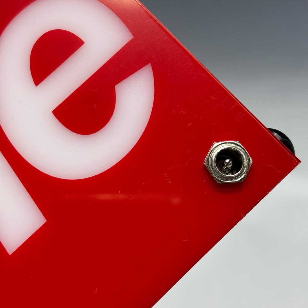 未使用【シュプリーム本物】ボックスロゴランプ/赤/2023FW