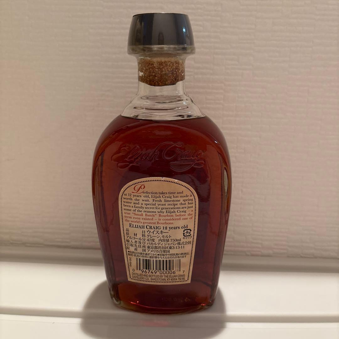 エライジャ クレイグ 12年 750ml 47度　スモールバッチ バーボン