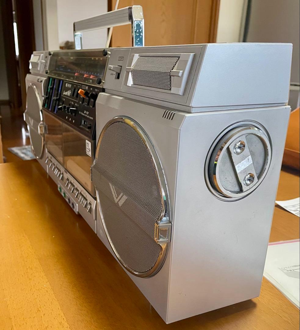 アンティーク家電　SHARP GF-757 ラジカセ　動作確認済　1点難あり品