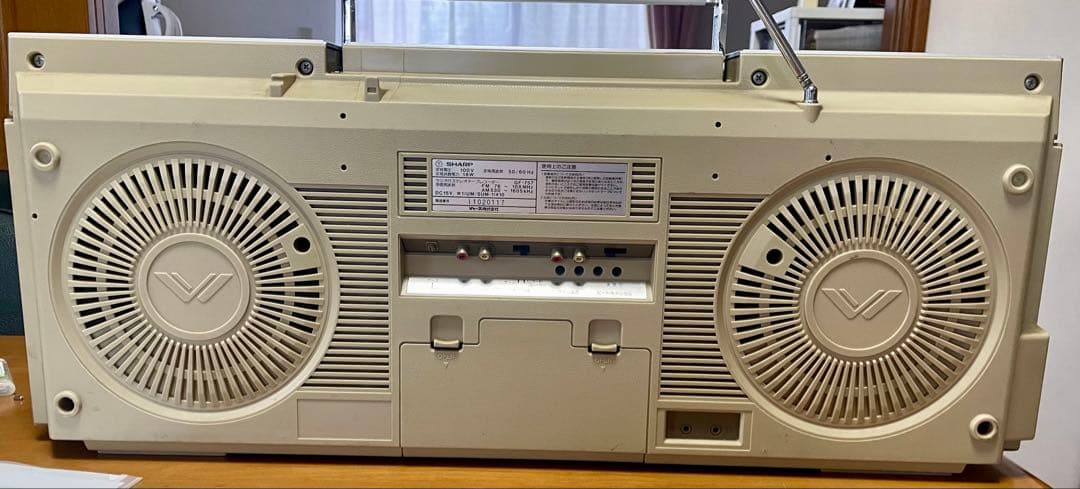 アンティーク家電　SHARP GF-757 ラジカセ　動作確認済　1点難あり品