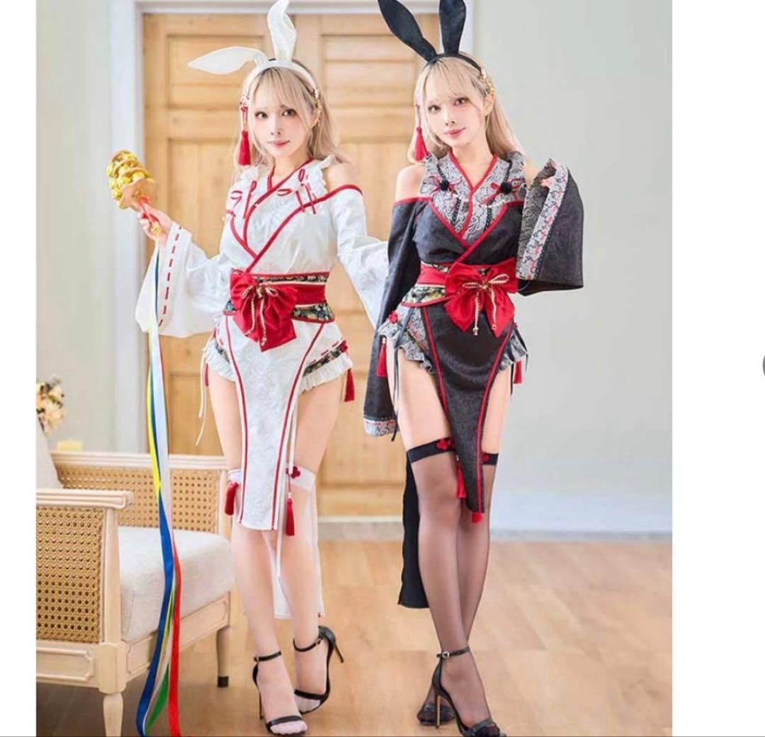 巫女 コスプレ ロングスリット巫女バニー Malymoon マリームーン