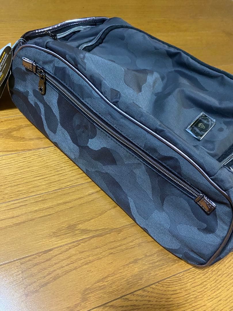 新品 MARK&LONA グレー 迷彩 シューズケース バッグ マーク&ロナ 靴