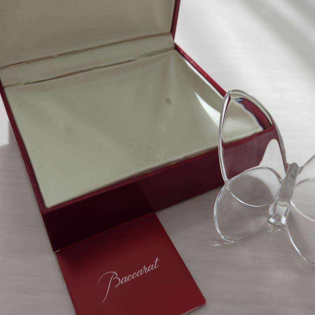 バカラ　ラッキーバタフライ　蝶々　クリア透明　置き物　オブジェ　インテリア　小物