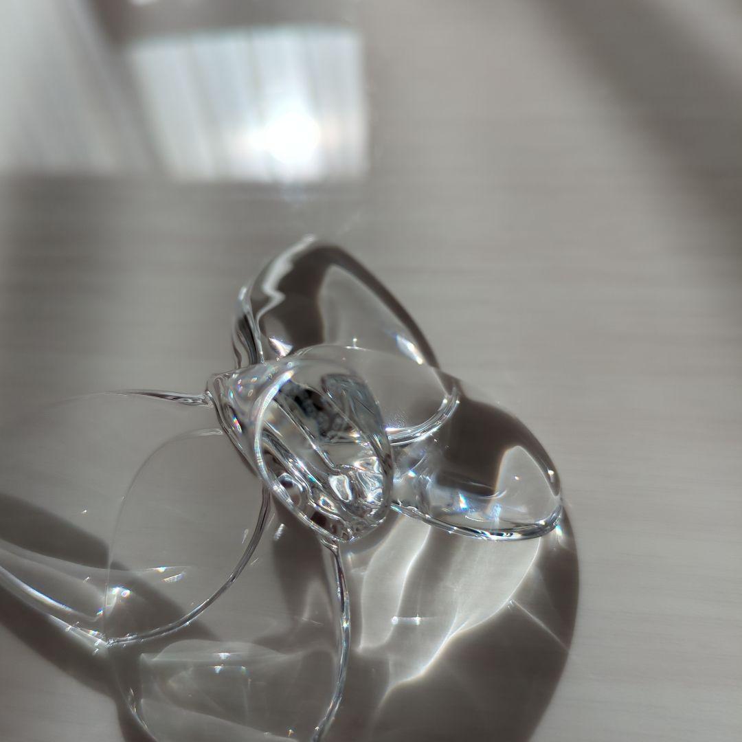 バカラ　ラッキーバタフライ　蝶々　クリア透明　置き物　オブジェ　インテリア　小物