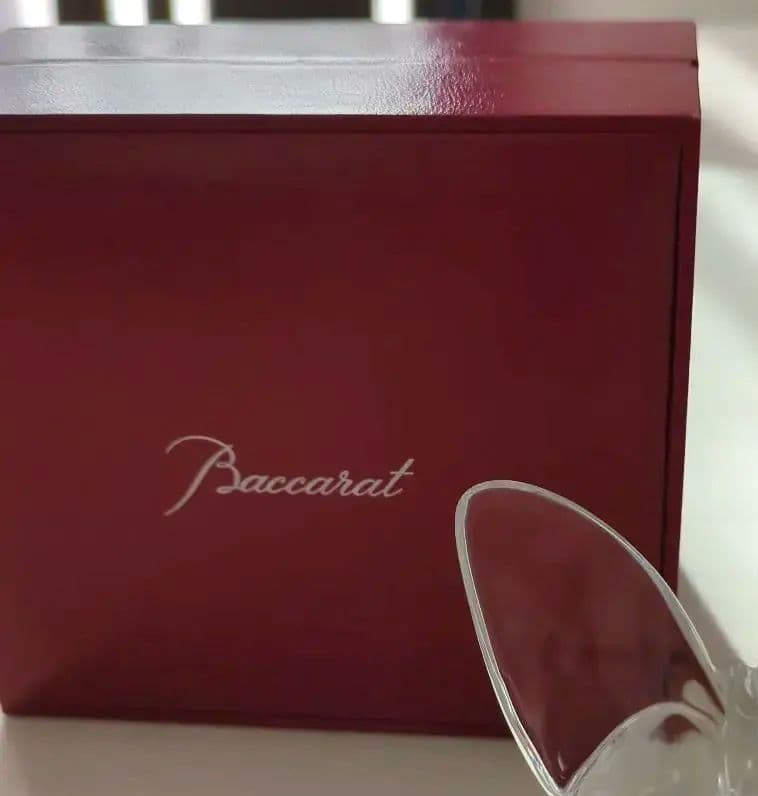 バカラ　ラッキーバタフライ　蝶々　クリア透明　置き物　オブジェ　インテリア　小物