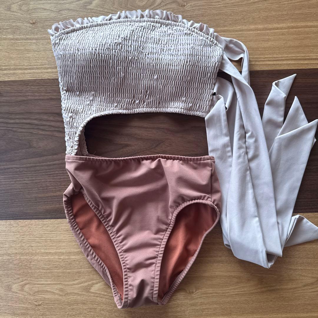 Sサイズ★herlipto 水着double bow one piece ピンク