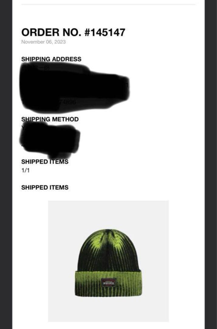 Stussy ニット帽　ビーニー　かつきくん着用