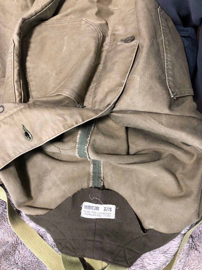 オリジナル 40s US NAVY デッキパンツ オーバーオール アメリカ海軍