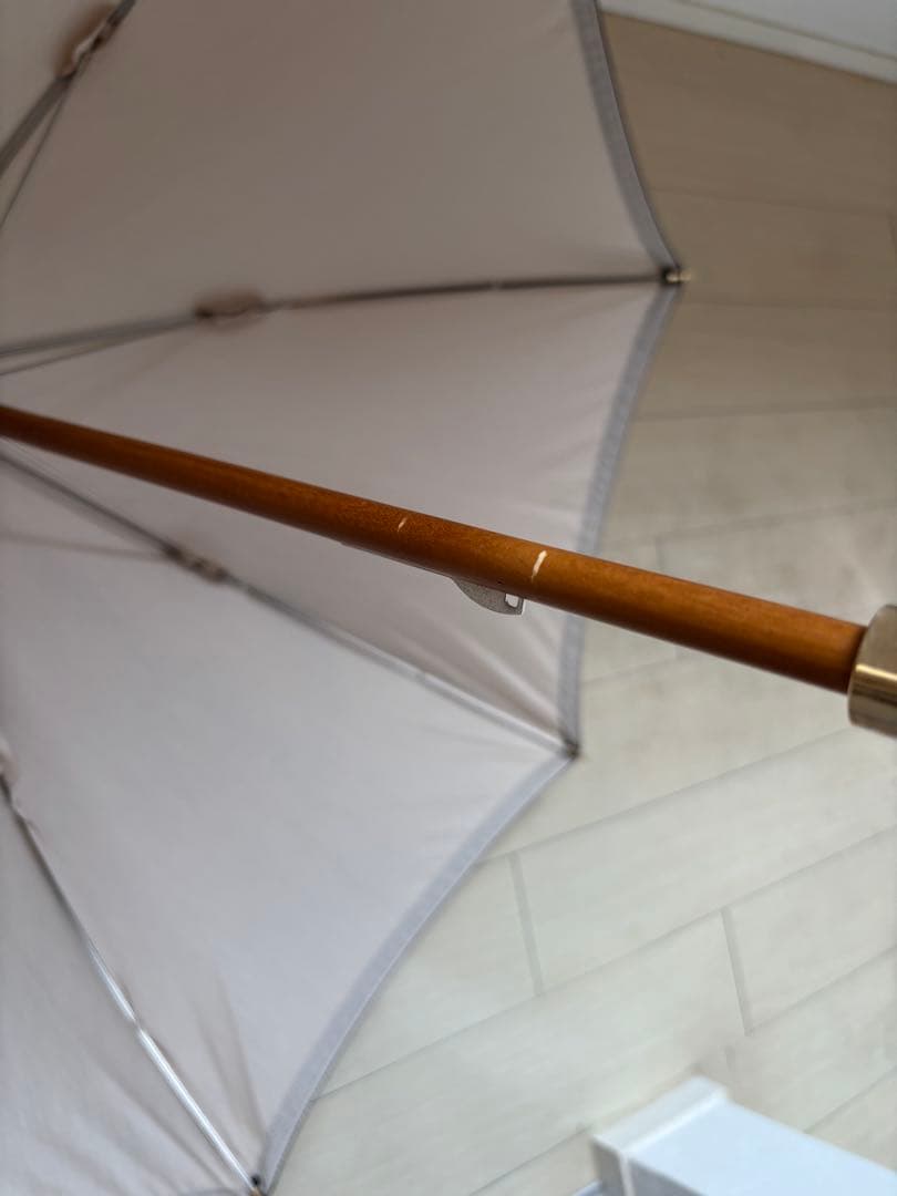 希少　Athena New York ベージュ×ブラック長傘