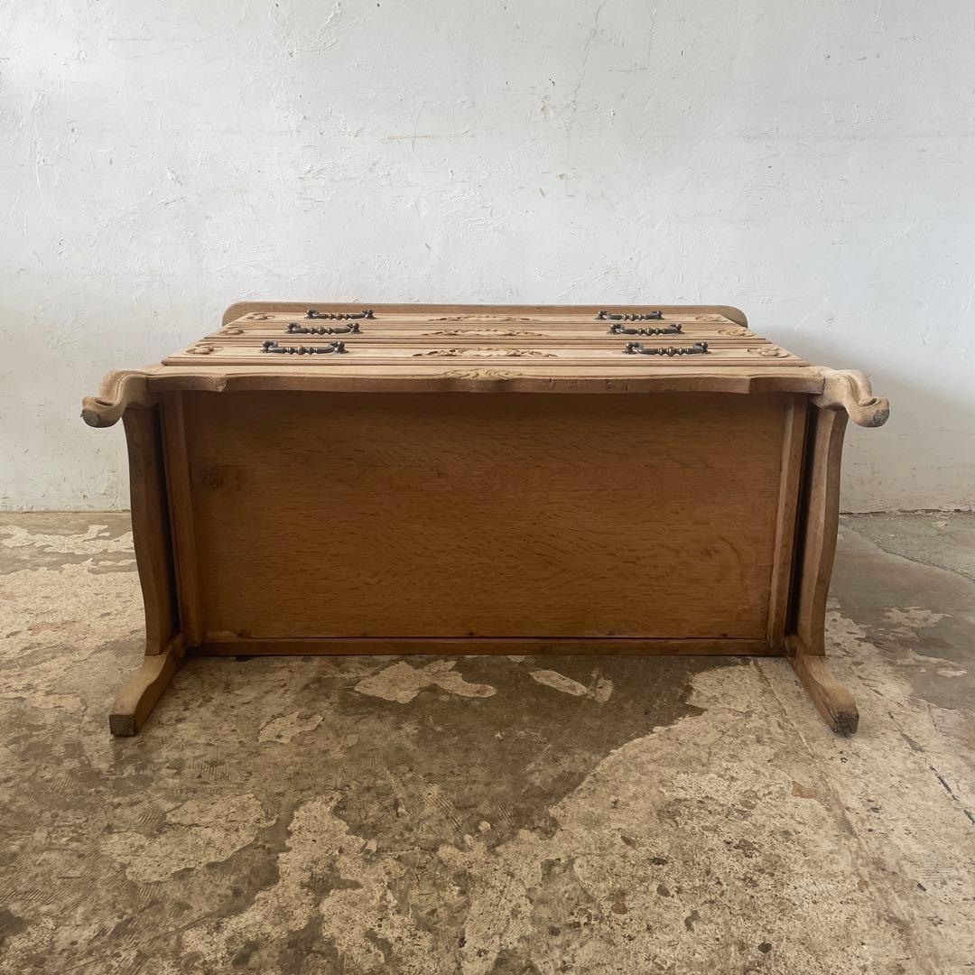 年末・年始SALE ビンテージ 3段チェスト 猫脚 剥離