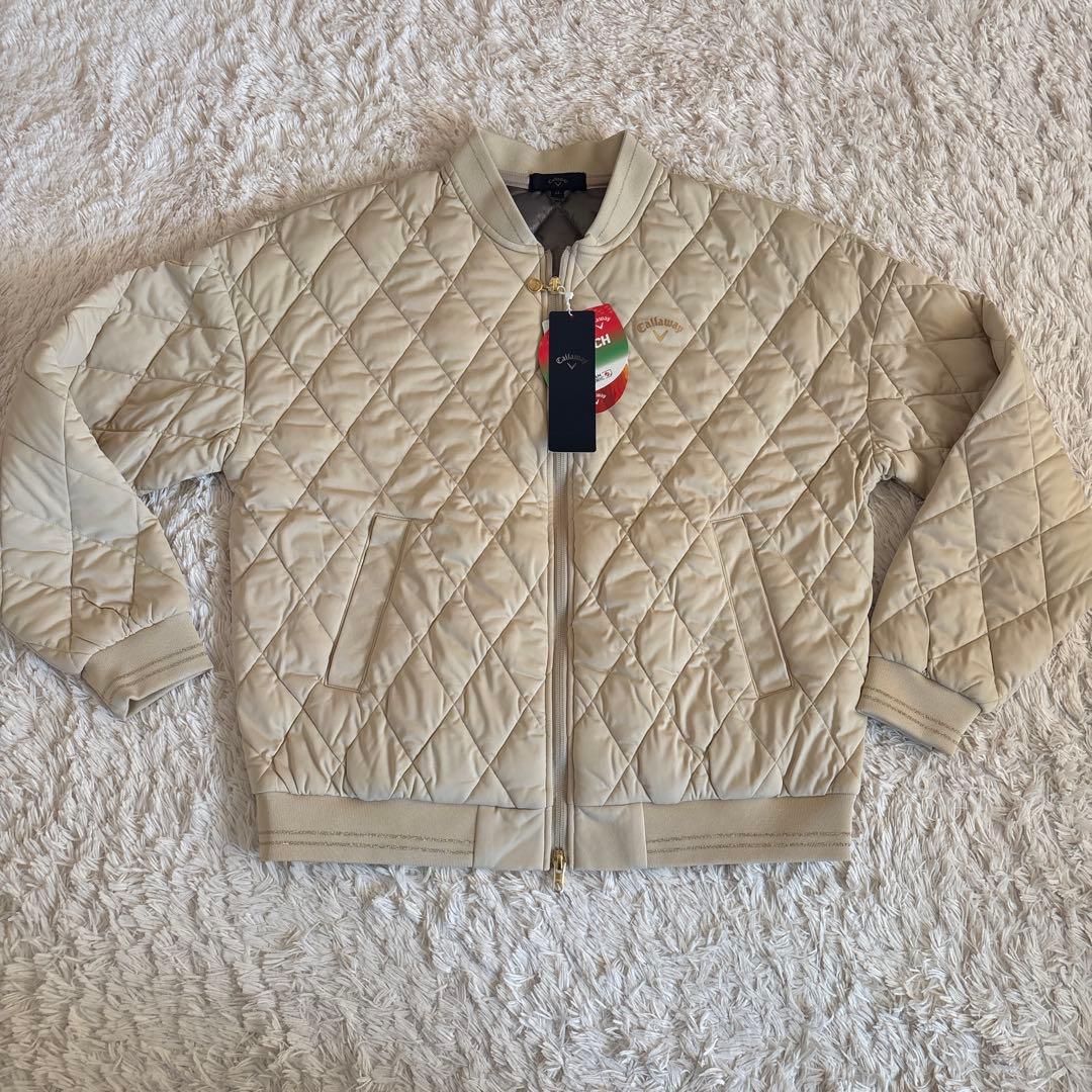 新品　キャロウェイ　中綿 フルジップ ブルゾン　ベージュ　LL 送料込み