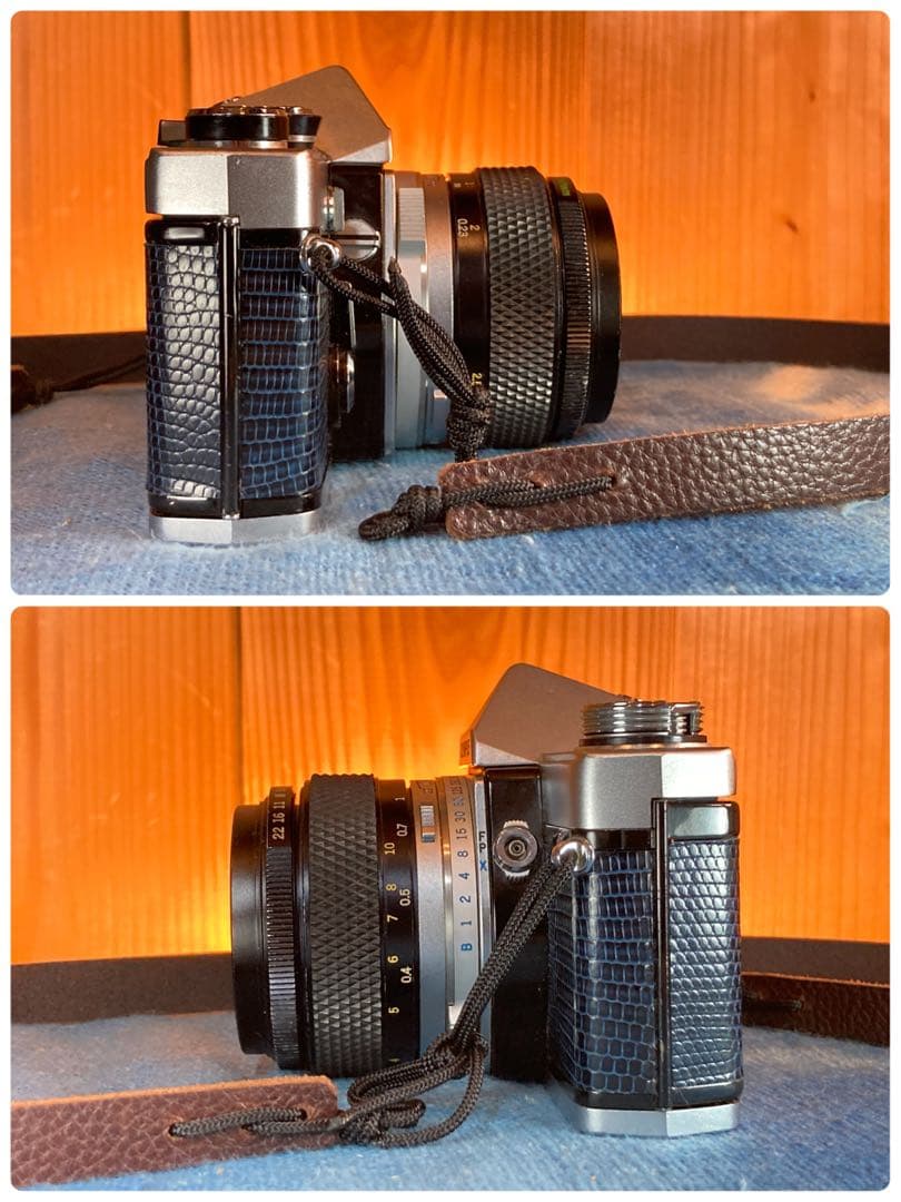 OLYMPUS OM-1／マクロレンズ★完動品＊美品＊初期保証★外装リザード本革